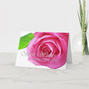 Best wishes, name day, rose card