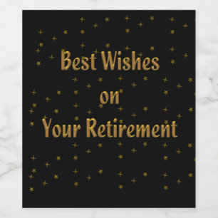 Best Wishes On Your Retirement Wine Label