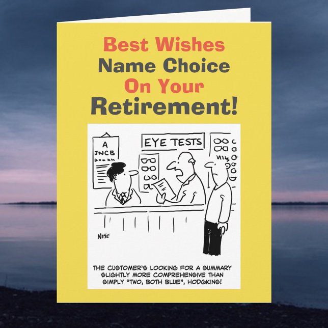 Best Wishes Optician Retirement Card (Creator Uploaded)