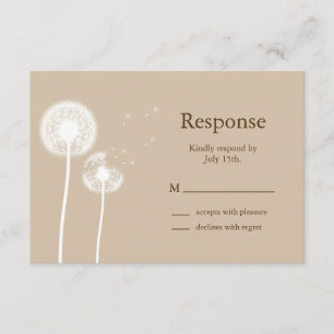 Best Wishes! RSVP (brown) Card