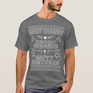 Best Wishes Warmest Regards Happy Hanukkah Funny J T-Shirt