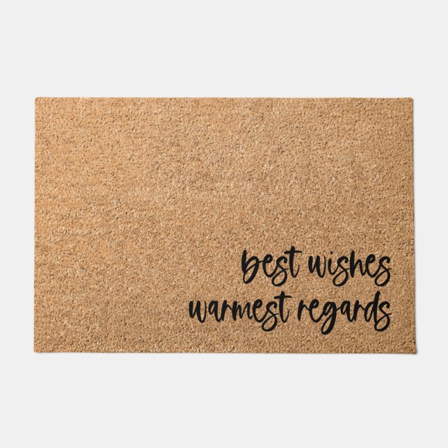 Best Wishes Warmest Regards Welcome Mat Doormat (Front)