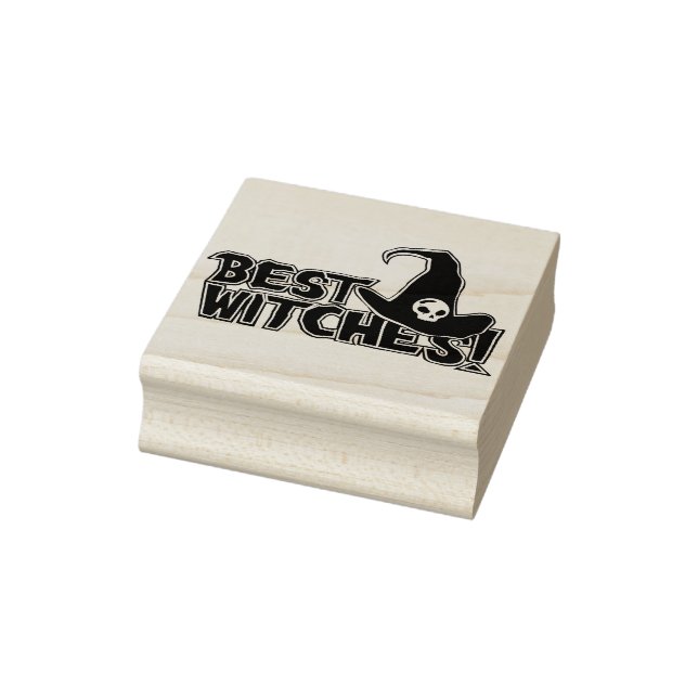 Best Witches Halloween Pun Greeting Wood Art Stamp (Stamp)
