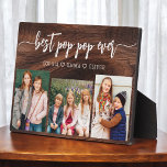 Best Wood Pop Pop Grandpa Photo Collage Plaque<br><div class="desc">Capture the love between Pop Pop and his grandchildren with our Grandfather Grandpa Grandchildren Photo Collage Plaque. This personalized plaque features a heartwarming photo collage, beautifully displaying cherished moments shared between Papa and his beloved grandchildren. Surrounding the photos is the endearing title "Poppy, " adding a special touch to the...</div>