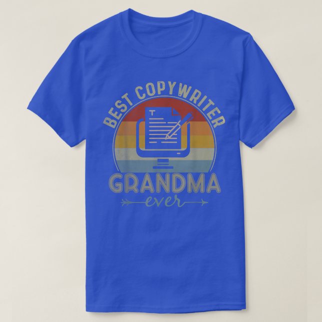 Best writer Grandma Ever Retro Design Funny Mother T-Shirt (Design Front)