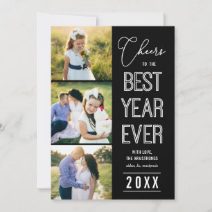 Best Year Ever EDITABLE COLOR New Year Photo Card