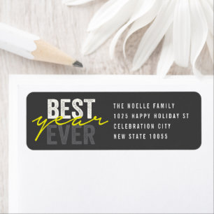 Best Year Ever Handwriting Script Modern Address