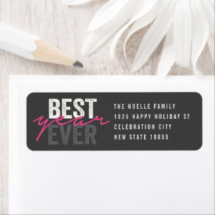 Best Year Ever Handwriting Script Modern Address