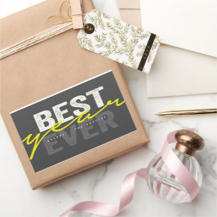Best Year Ever Handwriting Script Modern Holiday Sticker
