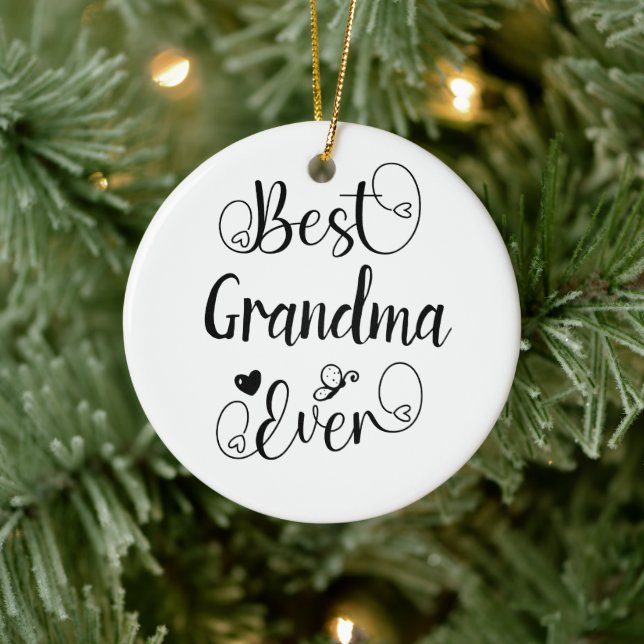 Best "your text" Ever Typography Script  Ceramic Ornament (Tree)
