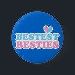 BESTEST BESTIES with cute hearts BFF best friends 2 Inch Round Button<br><div class="desc">BESTEST BESTIES with cute hearts BFF best friends</div>