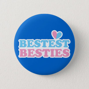 BESTEST BESTIES with cute hearts BFF best friends 2 Inch Round Button