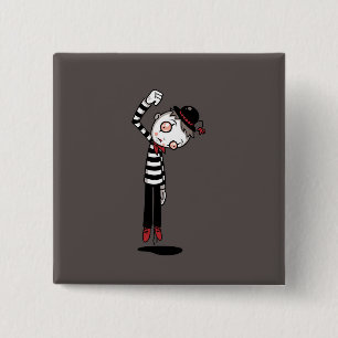 Bestest Mime Ever 2 Inch Square Button