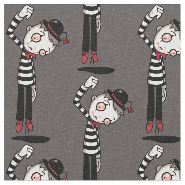 Bestest Mime Ever Fabric (Close Up)