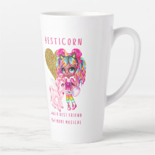 Bestfriend Gift for Girls, Magical Unicorn Pink Latte Mug