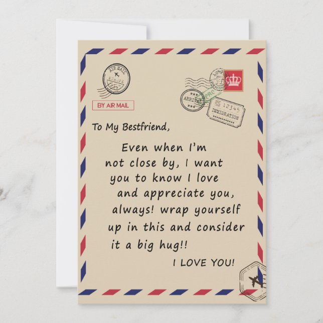 Bestfriend Gift | To My Bestfriend I Love You Holiday Card (Front)