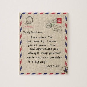 Bestfriend Gift   To My Bestfriend I Love You Jigsaw Puzzle
