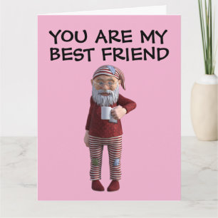 BESTIE BEST FRIEND GNOME COFFEE CARD