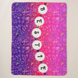 Bestie Bracelet - Friendship Design Sherpa Blanket
