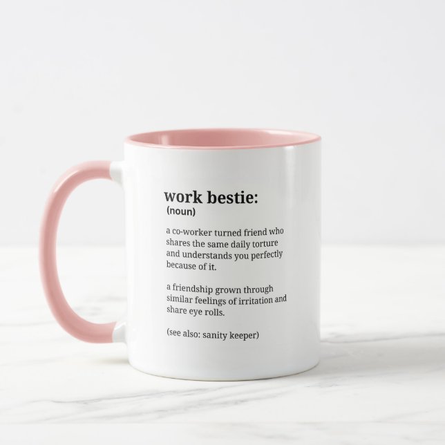 Bestie de travail Funny Coworker café Mug (Gauche)