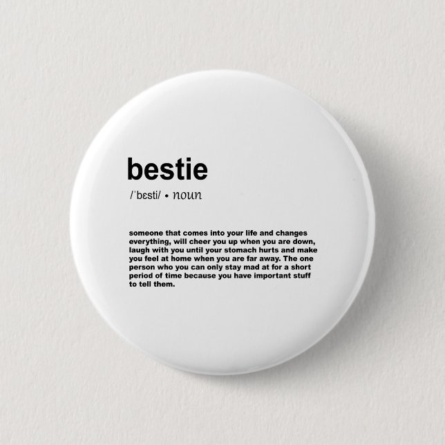 Bestie Definition 2 Inch Round Button (Front)