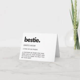 Bestie Definition Card