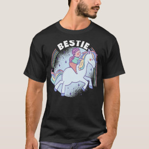 Bestie Graphic Horse Lover Equestrian Rider Horses T-Shirt