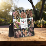 Bestie Photo Collage | Sweet Quote Plaque<br><div class="desc">Celebrate your friendship with this wonderful bestie photo plaque, featuring 8 square pictures of you and your best friend that can be downloaded from your phone or computer. It includes a heartfelt quote: 'Anything is possible when you have the right people there to support you.' All text can be easily...</div>