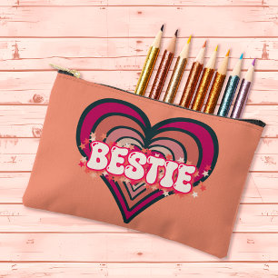 Bestie Retro Groove Heart Bags