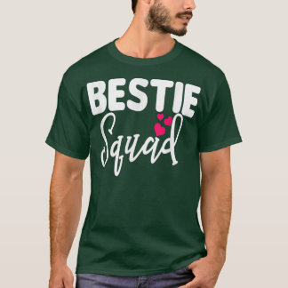 Bestie Squad  Matching BFF Friend Crew Hearts  T-Shirt