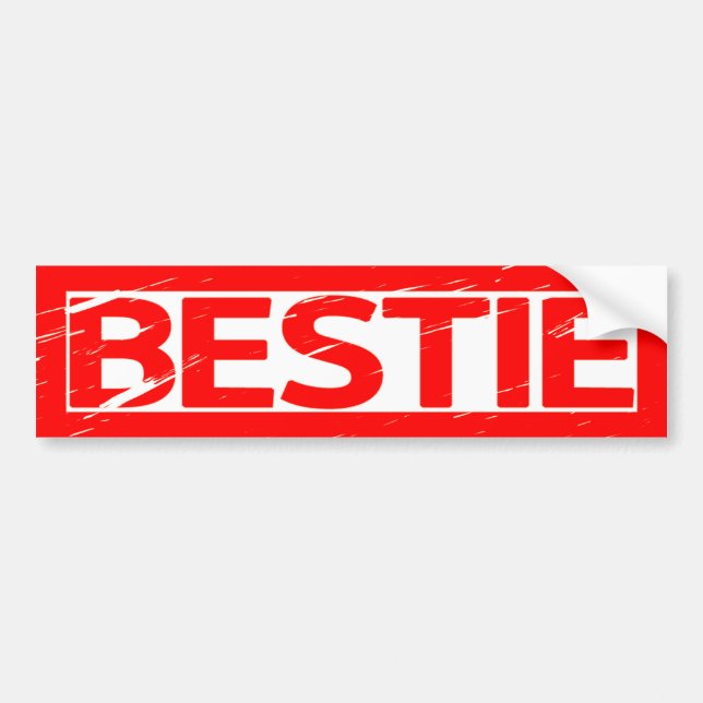 Bestie Stamp Bumper Sticker (Front)