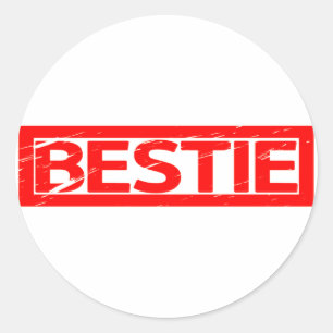 Bestie Stamp Classic Round Sticker