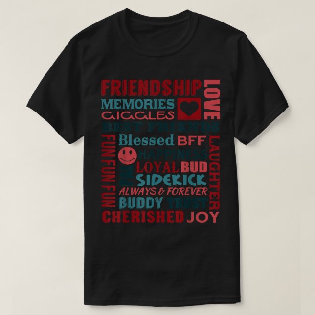 BestieFriendship Collage Best Friends BFF Gift  T-Shirt (Design Front)