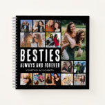 Besties Always & Forever Photo Collage Notebook<br><div class="desc">Unique best friend teen notebook featuring 13 bff pictures for you to replace with your own,  the cute saying 'besties always and forever',  and your names.</div>