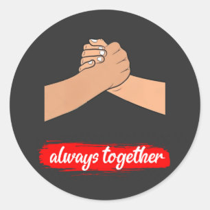besties are true friends & forever together.. bff classic round sticker
