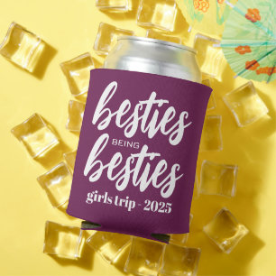 Besties being Besties Personalized Can Cooler