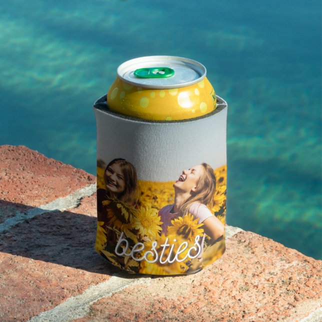 Besties Best Friend Friendship Photo Can Cooler (In Situ Pool)