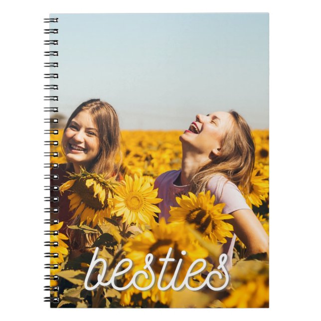 Besties Best Friend Friendship Photo  Notebook (Front)