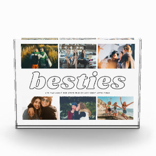 Besties Best Friend Quote Photo Collage Block