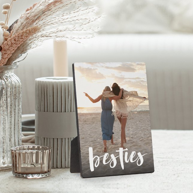 Besties | Best Friend Script Overlay Photo Plaque (Creator Uploaded)
