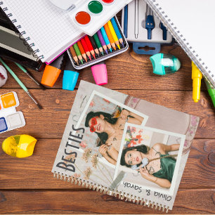 Besties best friends custom names photo notebook