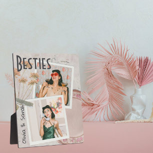 Besties best friends custom names photo  plaque