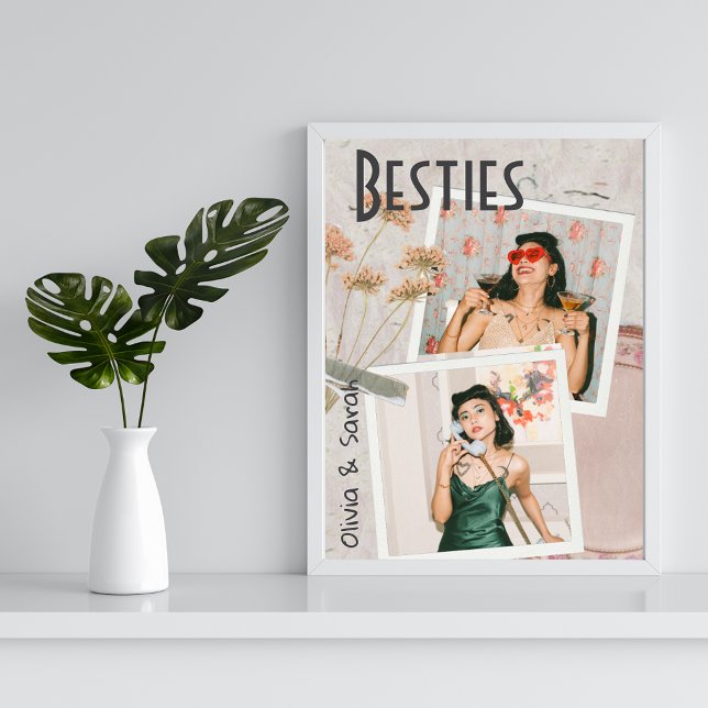 Besties best friends custom names photo  poster (Creator Uploaded)