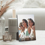 Besties | Best Friends Overlay & Names Photo Plaque<br><div class="desc">Celebrate your bond with your best friend with this beautiful custom photo plaque featuring your favourite vertical photo with “besties” overlaid in white lettering. Personalize with your names beneath,  or a special message.</div>