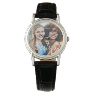 Besties   Best Friends Personalized Names Photo Watch