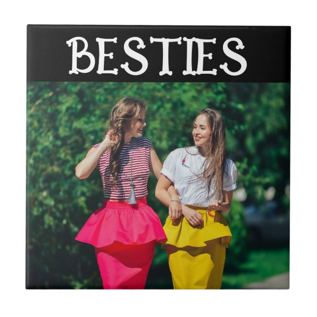 BESTIES BEST FRIENDS PHOTO  TILE (Front)