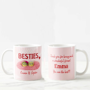 Besties bff best friend funny unique custom mug