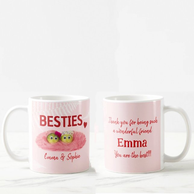 Besties bff best friend funny unique custom mug (Creator Uploaded)
