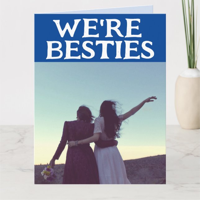 BESTIES BFF LIKE LUCY & ETHEL HELLO GREETING CARD (Front)