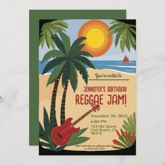 Bestie's Birthday Reggae Jam Personalized Invitation
